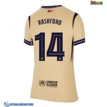 Fotballdrakt Dame Barcelona Marcus Rashford #14 Bortedrakt 2025-26 Kortermet